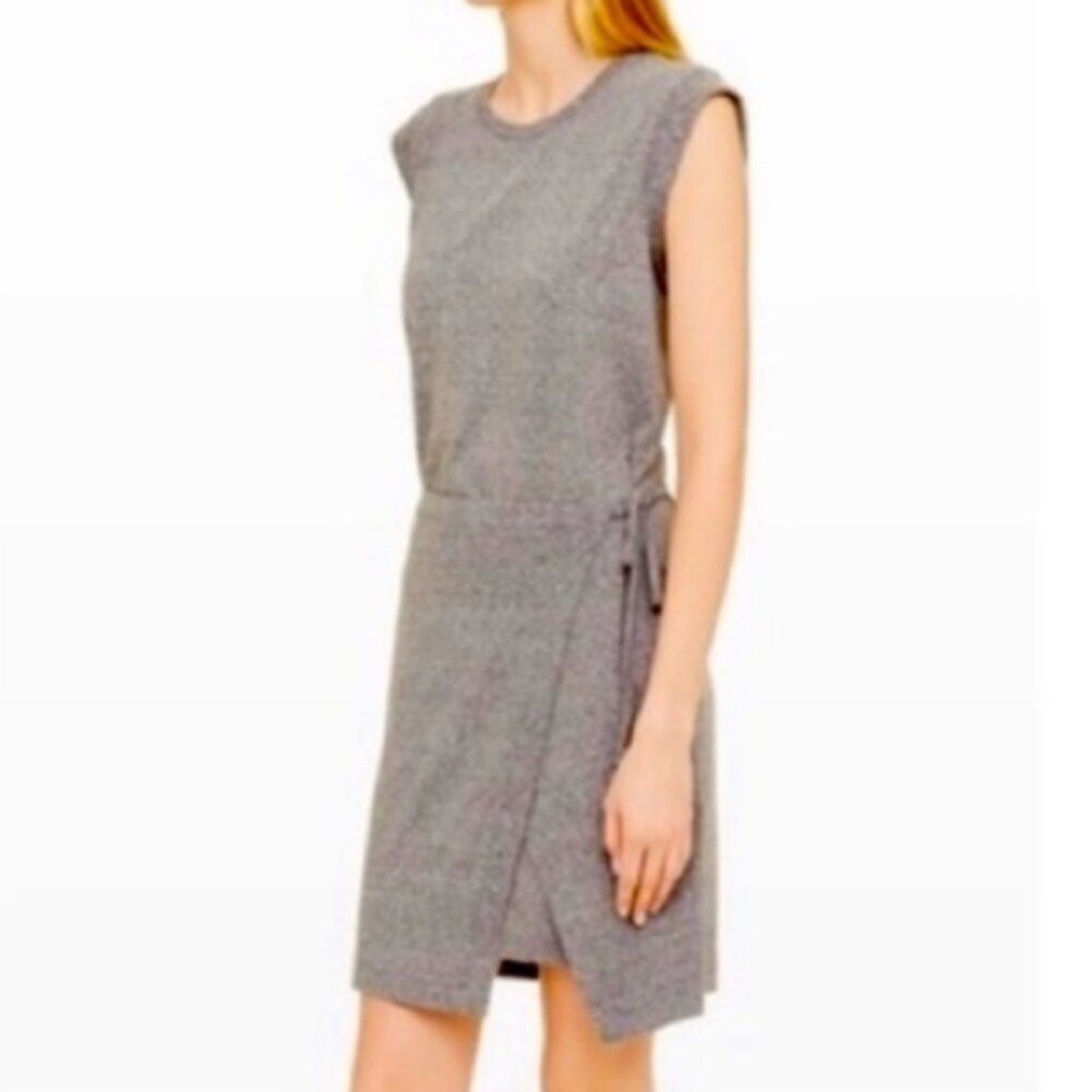 Club Monaco M Gray Wrap Dress EUC